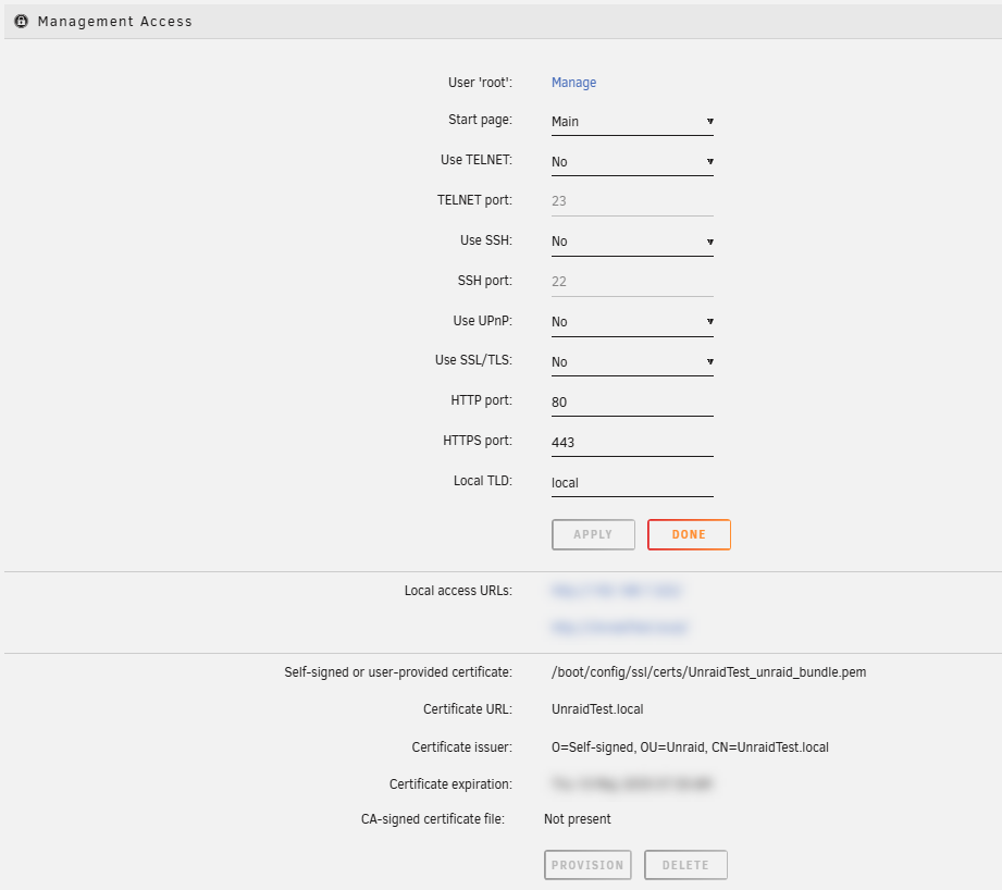 设置 - 管理访问